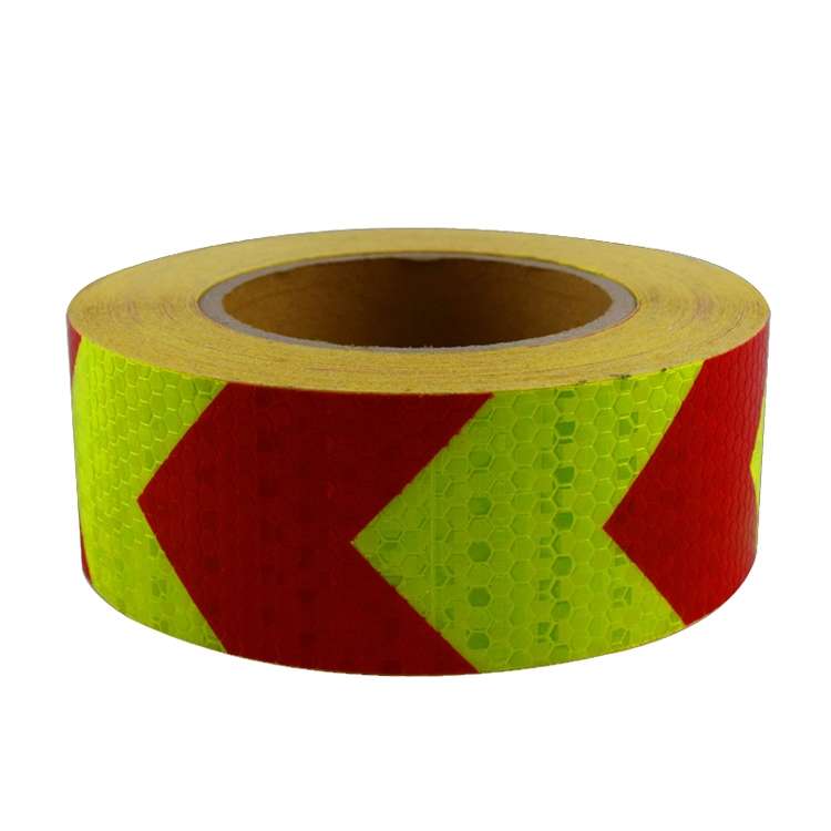 PVC Crystal Color Arrow Reflective Film Truck Honeycomb Guidelines Warning Tape Stickers 5cm x 25m(R
