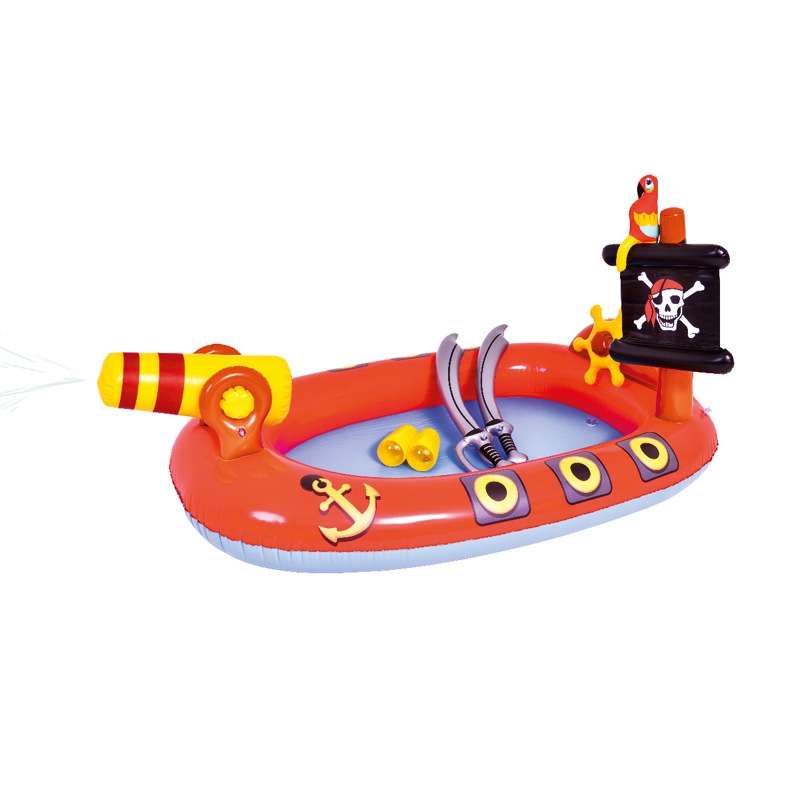 Home Large Cartoon Animal Drama Pool Water Spray Inflatable Swimming Pool Slide Pool( Slide Spray Wa
