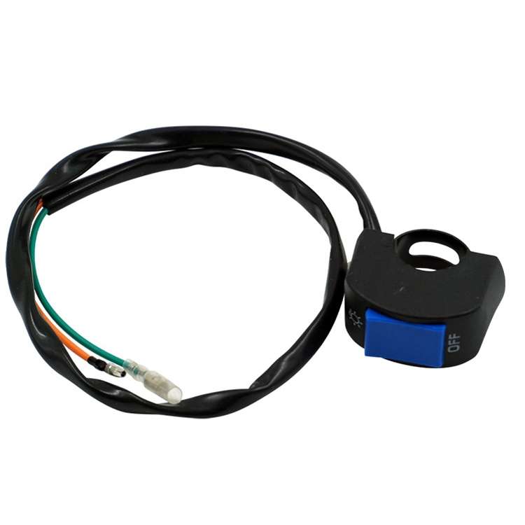5 PCS Motorcycle Handlebar Tap Switch LED Headlight Break Extinguishing Fire Double Flash Switch(Blu