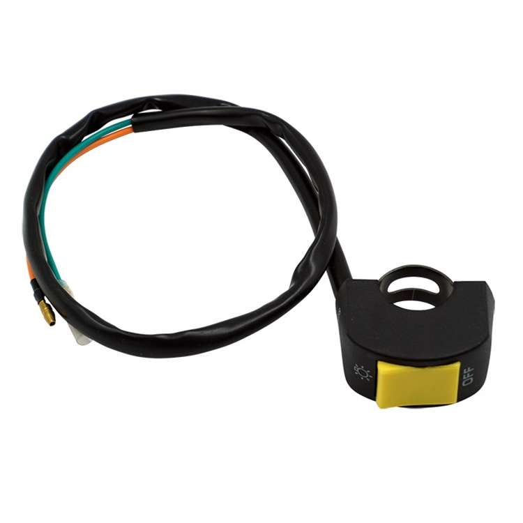 5 PCS Motorcycle Handlebar Tap Switch LED Headlight Break Extinguishing Fire Double Flash Switch(Yel