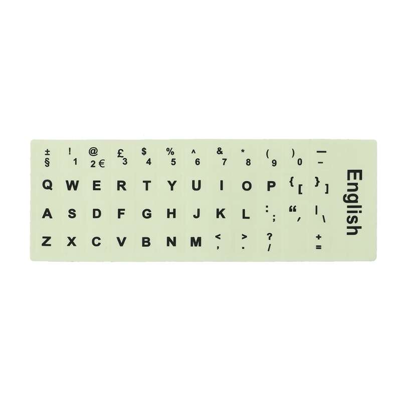 3 PCS Luminous Keyboard Stickers Notebook Desktop Computer Keyboard Stickers(English Arabic)