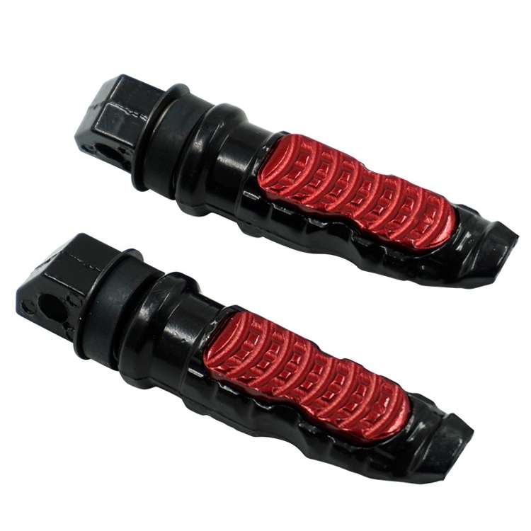 Motorcycle Off-Road Car Accessories Modified Aluminum Alloy Non-Slip Foot Pedal(Red)