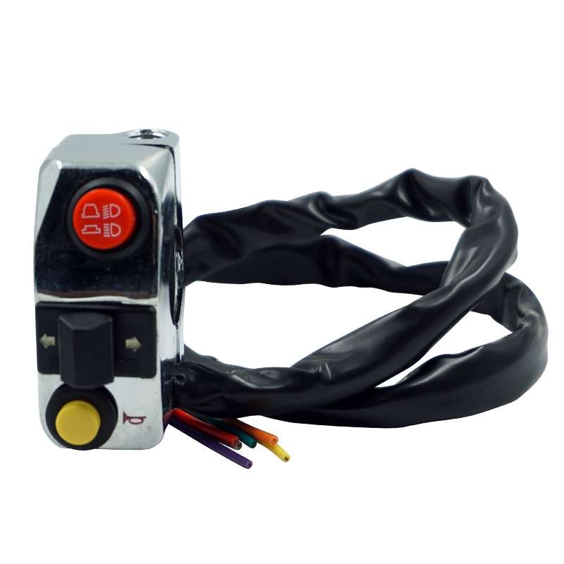 Motorcycle Modification Aluminum Alloy Handle Switch High Low Beam Light Turn Signal Horn Control Sw