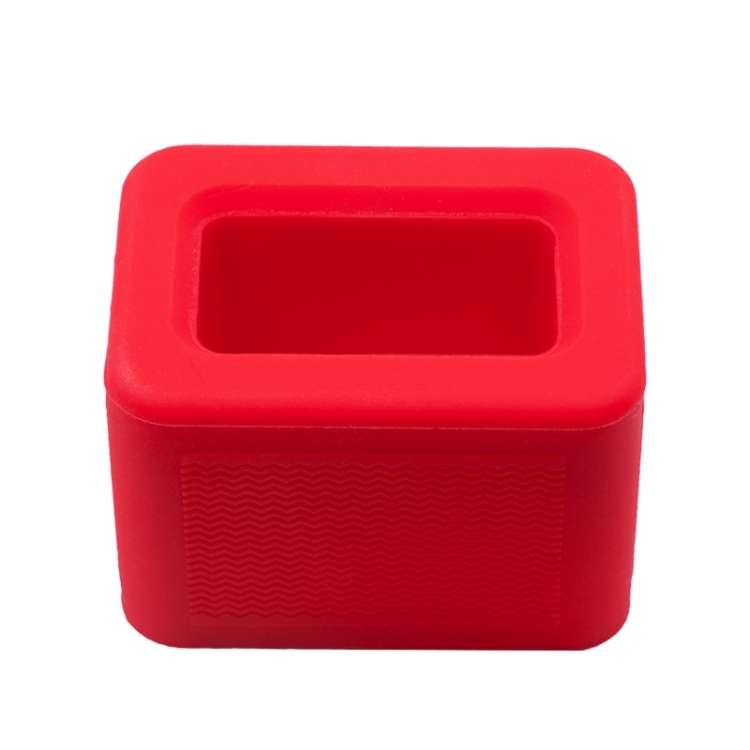 Safety Belt Holder Silicone Buckle Protective Cover(Red)