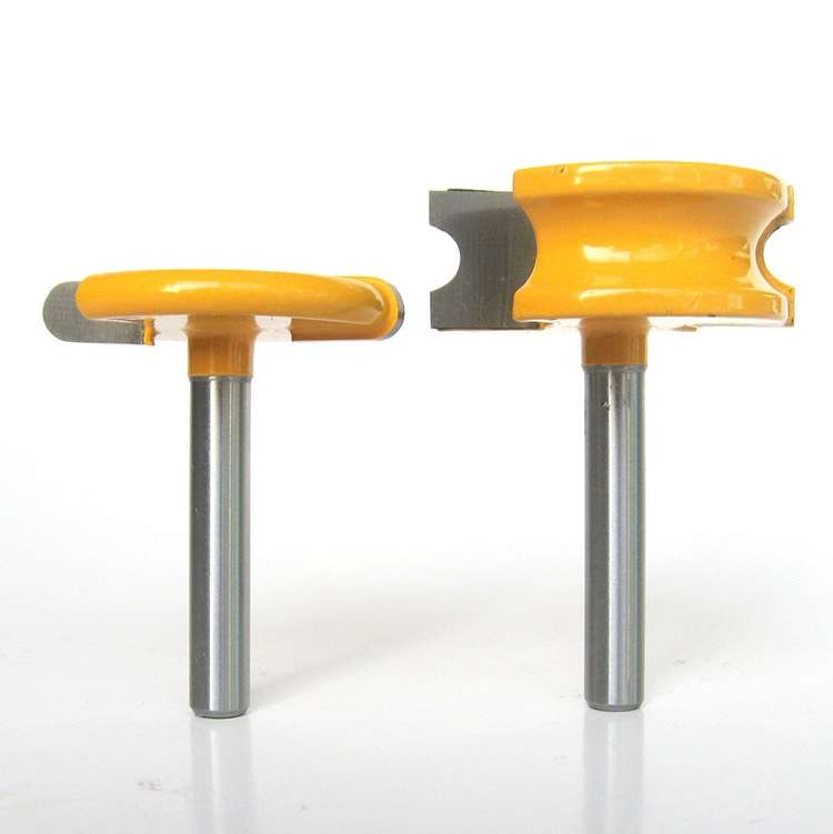 2 PCS/Set Floor Jigsaw Woodworking Tenon Cutter Trimming Engraving Machine Milling Cutter, Model: 1/
