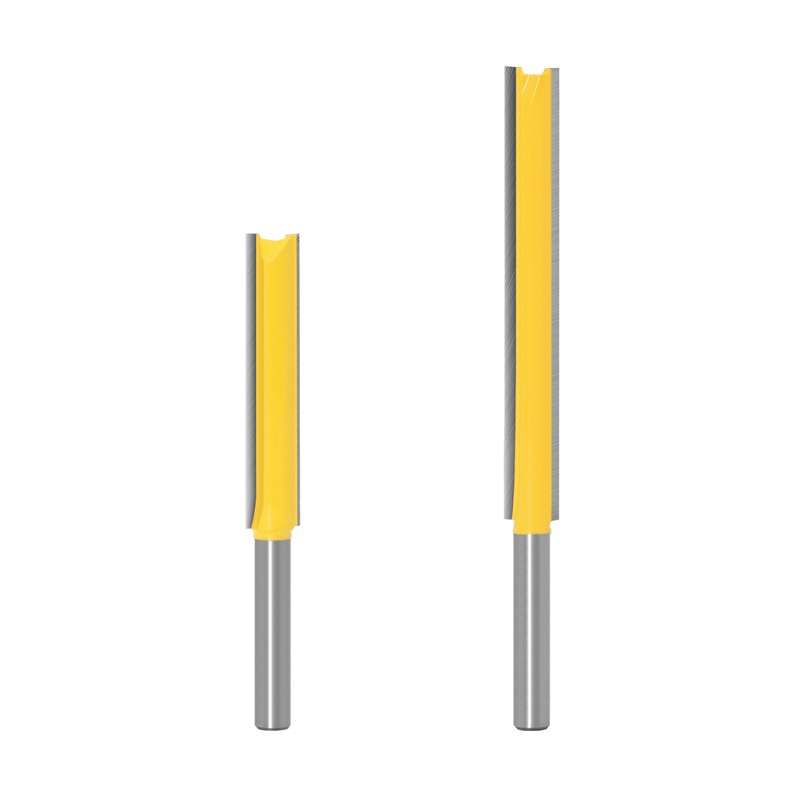 1/4 Handle Extended Double-Edged Straight Knife Trimming Machine Cutter Head, Model: 2 PCS/Set