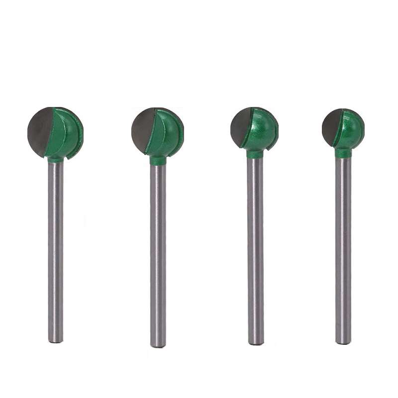4PCS/Set 6 Handles Extended Spherical Carving Knife Woodworking Straight Handle Grinding Head