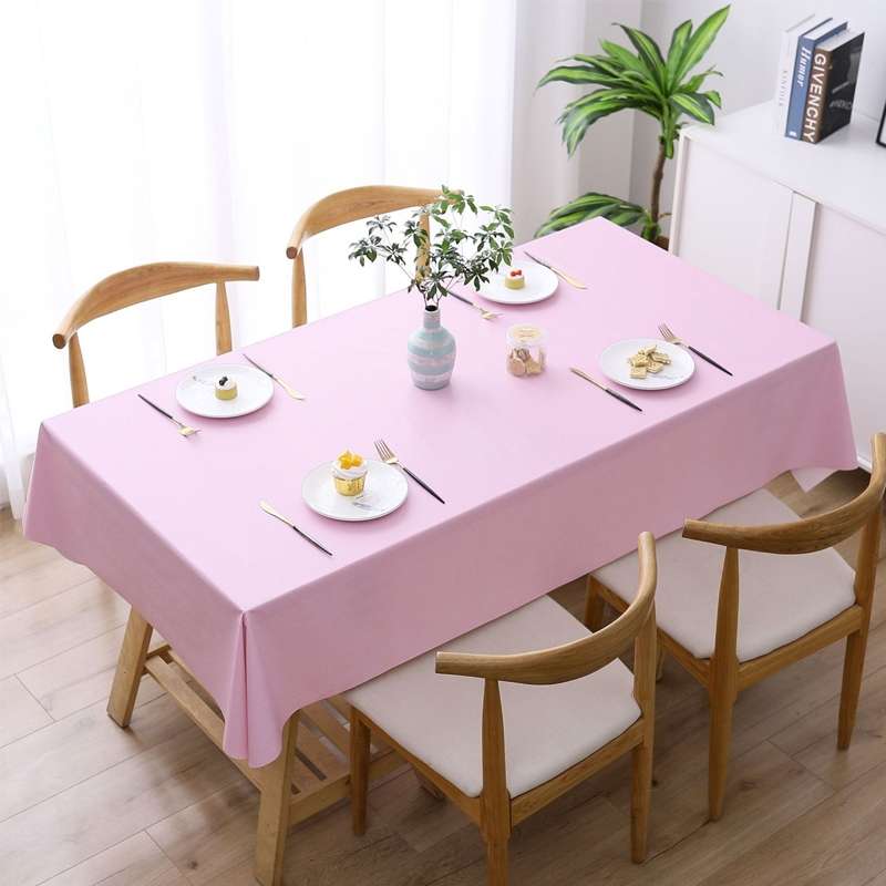 140x140cm Solid Color PVC Waterproof Oil-Proof And Scald-Proof Disposable Tablecloth(Pure White)