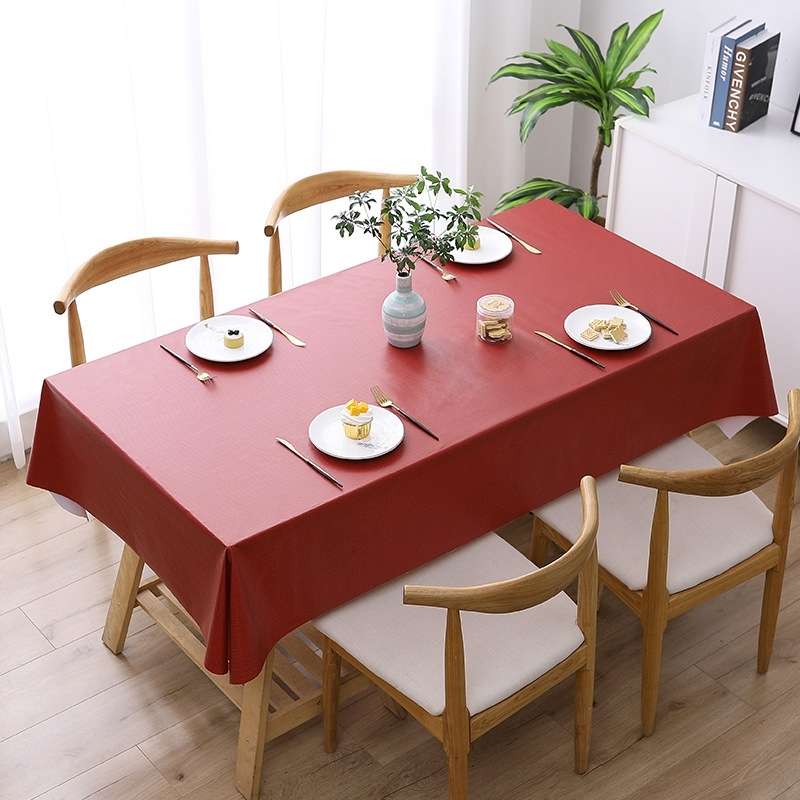 140x140cm Solid Color PVC Waterproof Oil-Proof And Scald-Proof Disposable Tablecloth(Pure White)