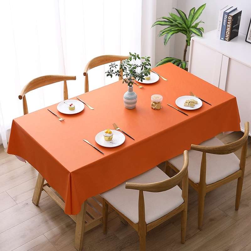 140x140cm Solid Color PVC Waterproof Oil-Proof And Scald-Proof Disposable Tablecloth(Pure White)