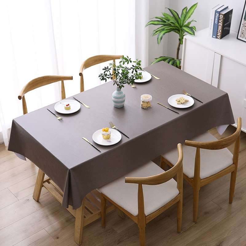 140x140cm Solid Color PVC Waterproof Oil-Proof And Scald-Proof Disposable Tablecloth(Pure White)