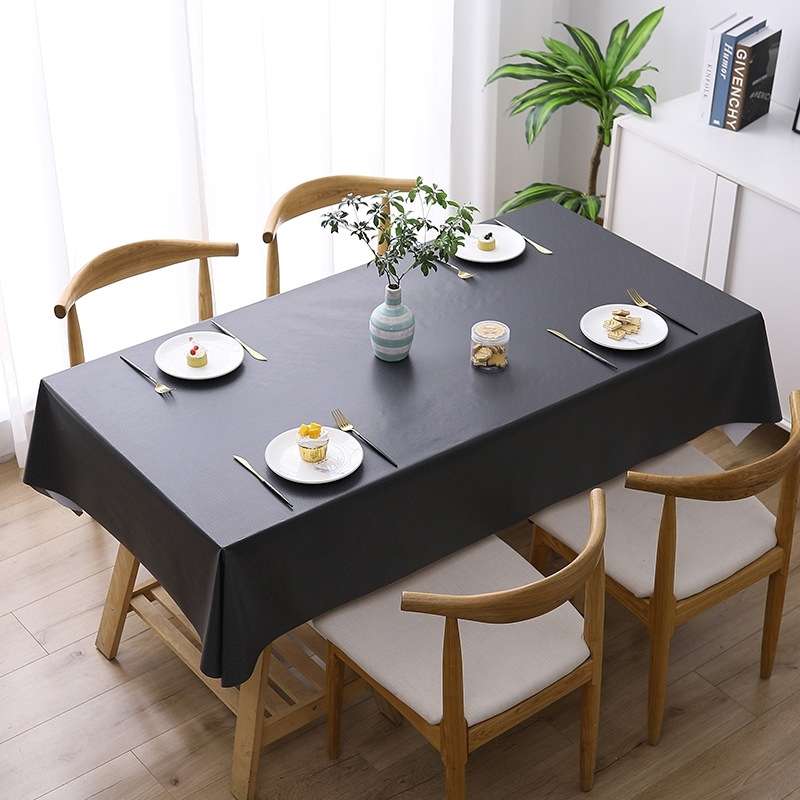 140x140cm Solid Color PVC Waterproof Oil-Proof And Scald-Proof Disposable Tablecloth(Pure White)