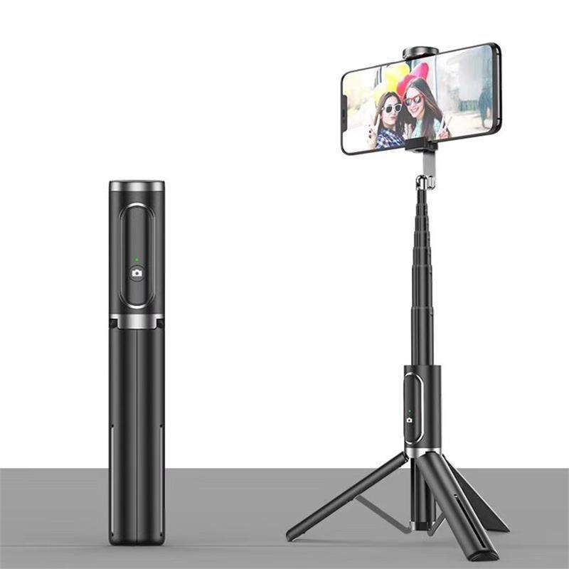 Bluetooth Selfie Stick with Tripod Multi-function Gimbal Mobile Phone Fill Light Live Support(White