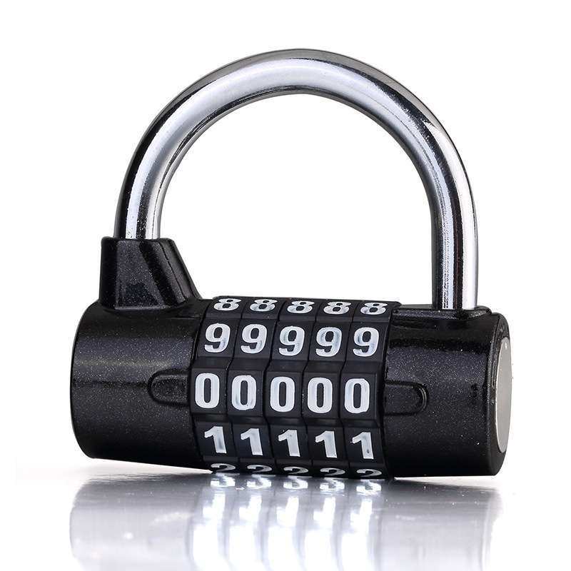 Large 5 Digit Combination Gym Cabinets Password Lock Tool Box Door Padlock(Blue)