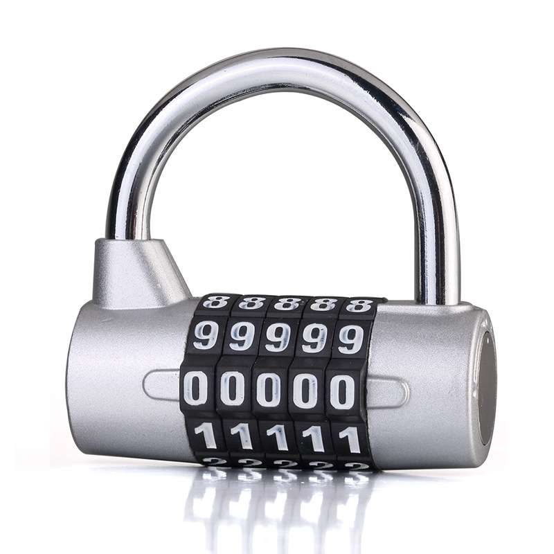 Large 5 Digit Combination Gym Cabinets Password Lock Tool Box Door Padlock(Blue)