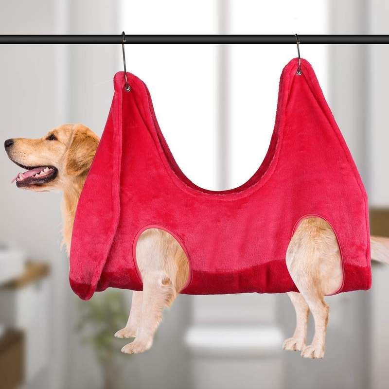Cat And Dog Hammock Pet Nail Trim Thickening Grooming Hammock, Size: Large 35cm(Gray)