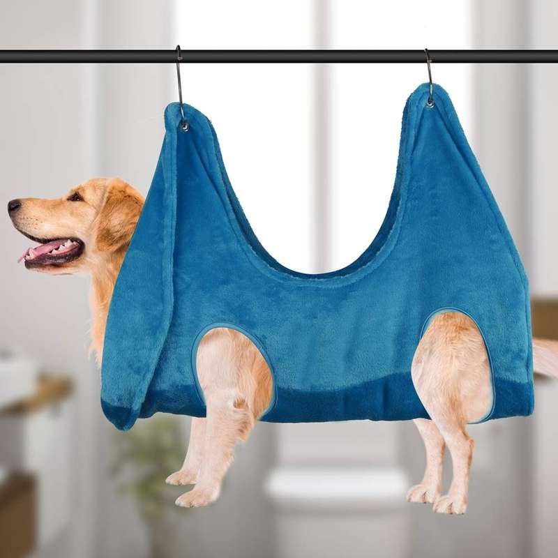 Cat And Dog Hammock Pet Nail Trim Thickening Grooming Hammock, Size: Large 35cm(Gray)
