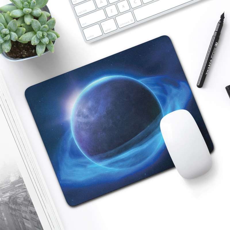 6 PCS Non-Slip Mouse Pad Thick Rubber Mouse Pad, Size: 21 X 26cm(Cartoon Planet)