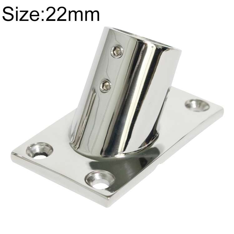 Thicken 316 Stainless Steel 60-Degree Square Tube Base Marine Boat Hardwares, Specifications: 22mm