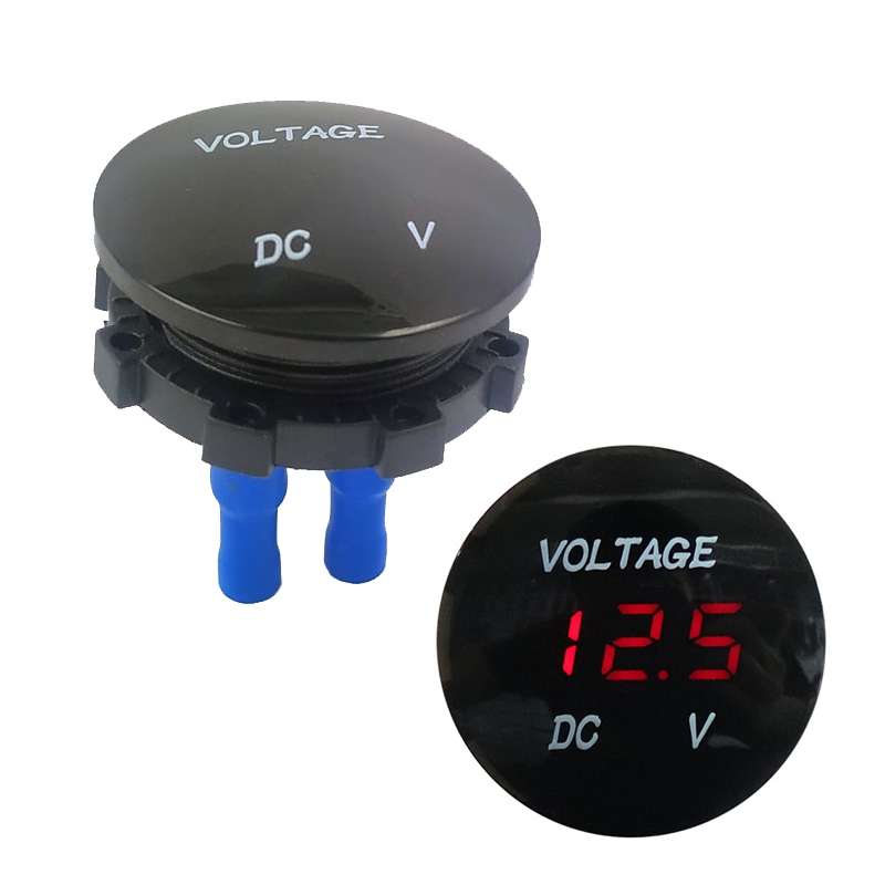 DC12-24V Automotive Battery DC Digital Display Voltage Meter Modified Measuring Instrument(Red Light
