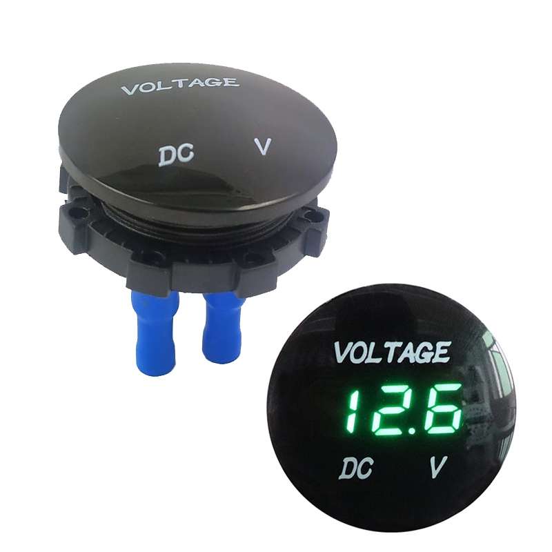 DC12-24V Automotive Battery DC Digital Display Voltage Meter Modified Measuring Instrument(Green Lig