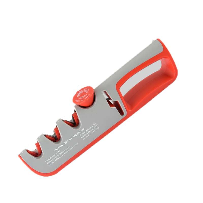 4- In-1 Adjustable Manual Knife Sharpener Multifunctional Knife Sharpener(Black Red)