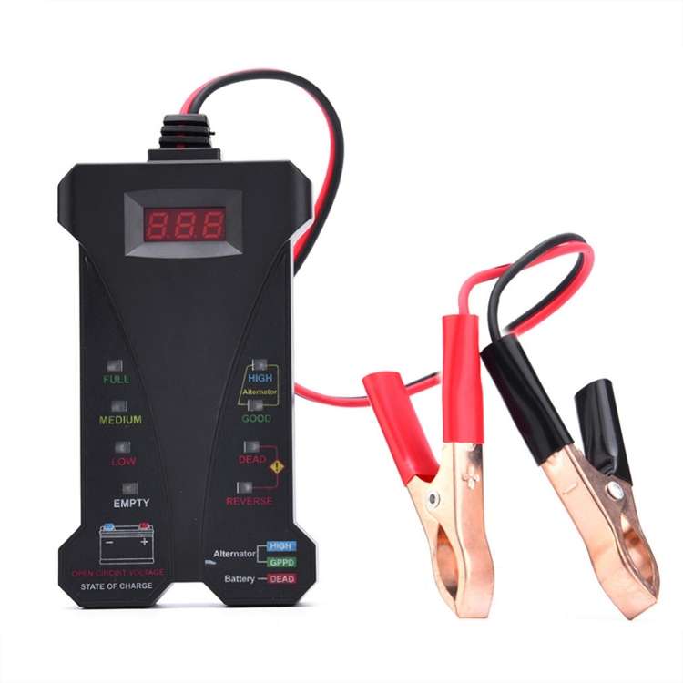 12V Three-In-One Battery Tester Digital Display Tester (Blue)