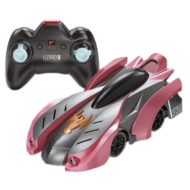 Remote Control Wall Climbing Car Mini Electric Remote Control Car Children Toy(Blue Lightning Handle