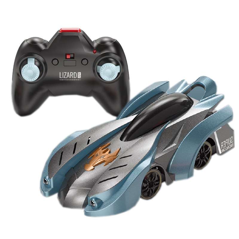 Remote Control Wall Climbing Car Mini Electric Remote Control Car Children Toy(Blue Lightning Handle