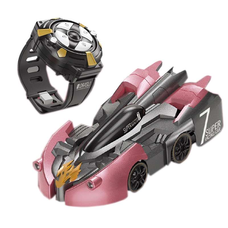 Remote Control Wall Climbing Car Mini Electric Remote Control Car Children Toy(Blue Lightning Handle