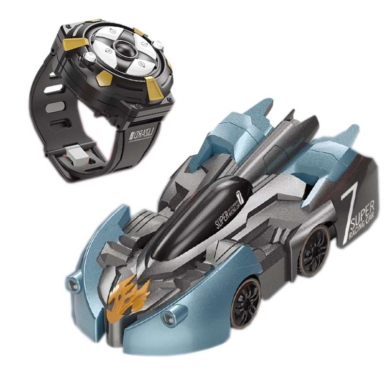 Remote Control Wall Climbing Car Mini Electric Remote Control Car Children Toy(Blue Lightning Handle