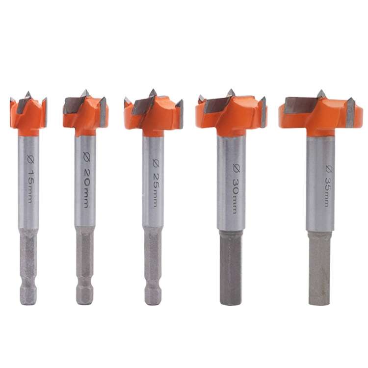 5 PCS / Set Woodworking Hole Opener Hinge Stone Cream Board Wood Take-Hole Door Window With Collar W