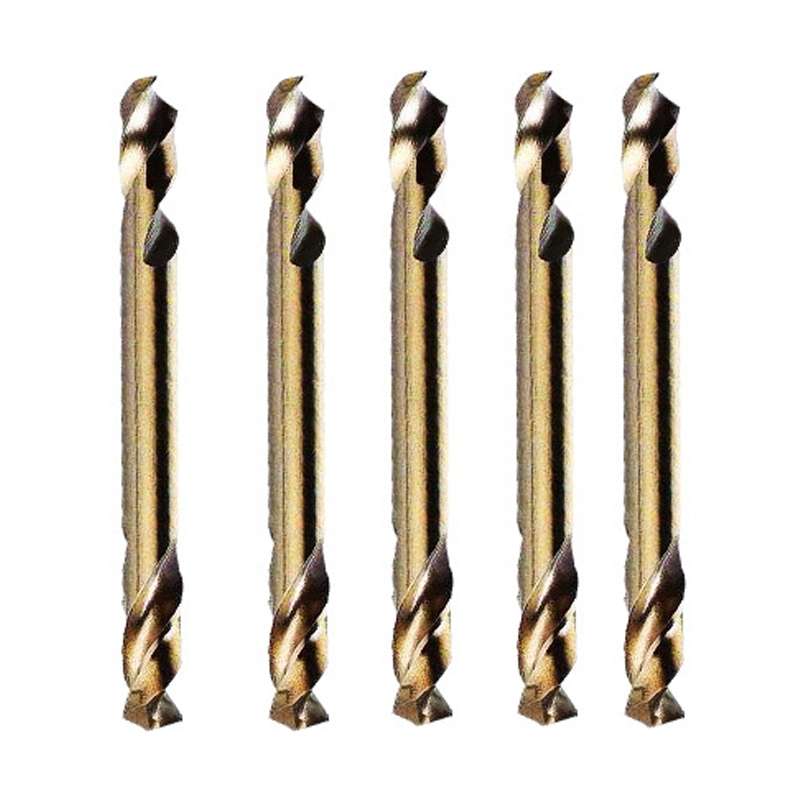 5pcs M35 Cobalt-Containing Twist Drill Bit High-Speed Steel Double Head Metal Steel Plate Expansion