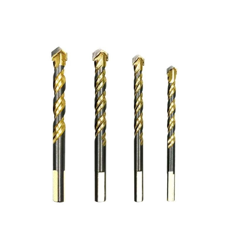 6mm+8mm+10mm+12mm Titanium-Plated King Drill Porcelain Brick Glass Brick Drill Punched Twist Triangl
