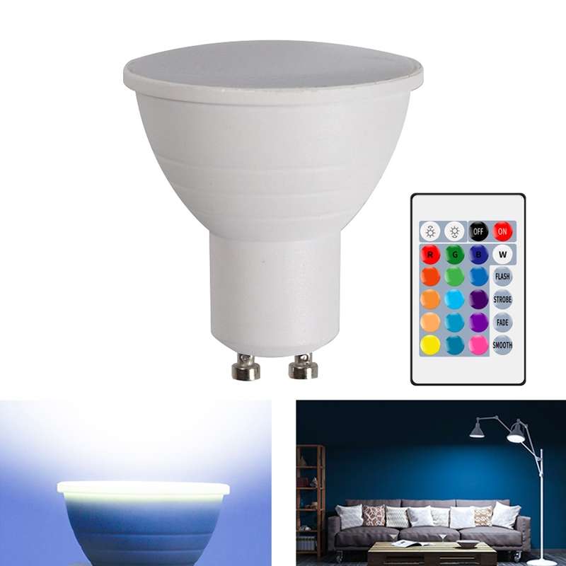 Energy-Saving LED Discoloration Light Bulb Home 15 Colors Dimming Background Decoration Light, Style