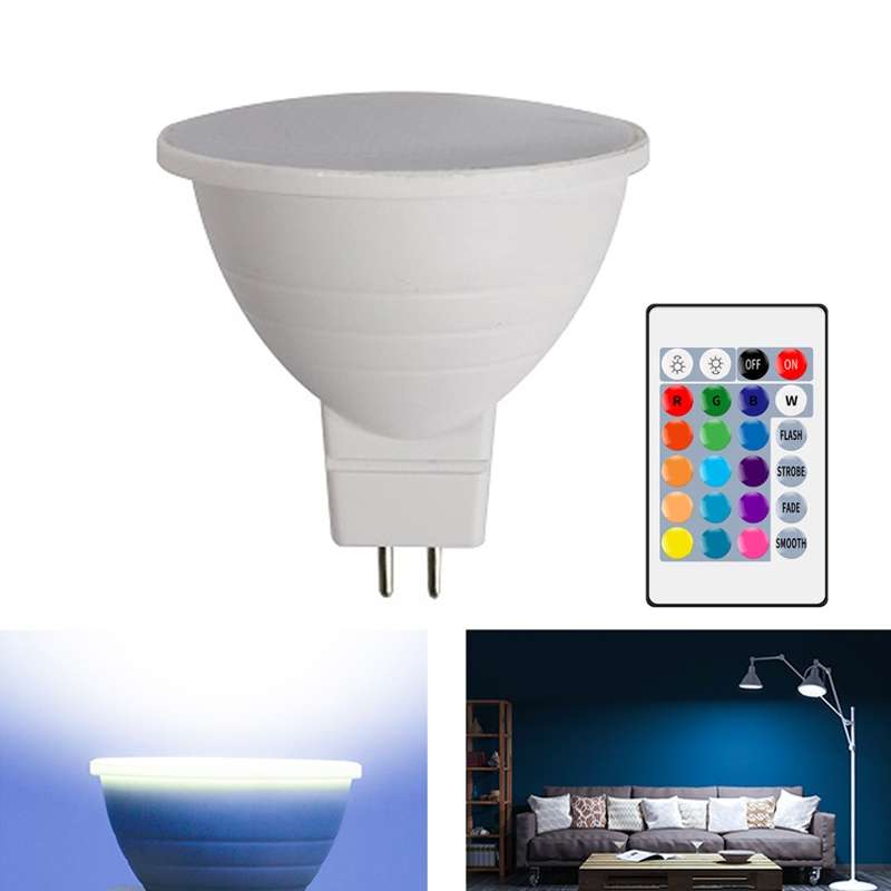 Energy-Saving LED Discoloration Light Bulb Home 15 Colors Dimming Background Decoration Light, Style