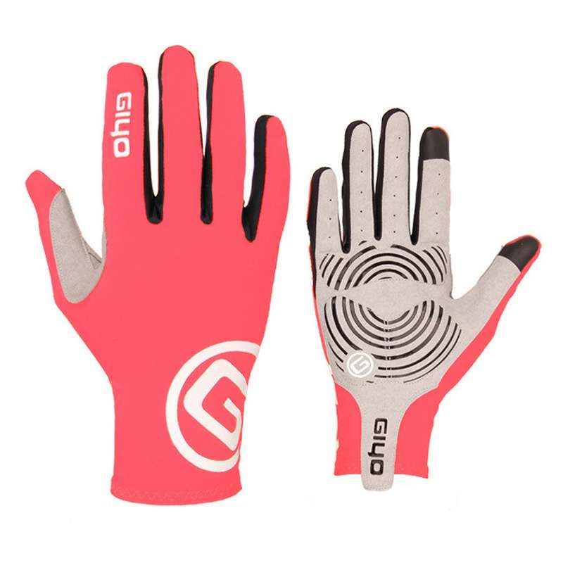 GIYO S-02 Bike Riding Long-finger Gloves, Size:L(Red)
