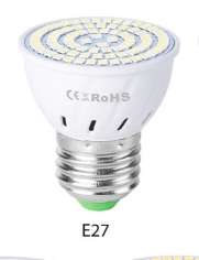 LED Concentrating Plastic Lamp Cup Household Energy-saving Spotlight, Wattage:7W E27 60 LEDs(Warm Wh