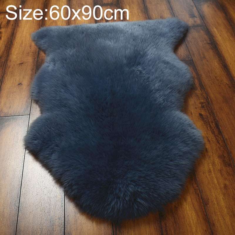 Wool Sofa Cushion Fur Full Sheepskin Carpet Window Decoration Mat, Size: 60x90cm(White)
