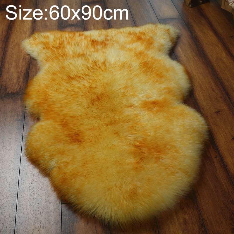 Wool Sofa Cushion Fur Full Sheepskin Carpet Window Decoration Mat, Size: 60x90cm(White)