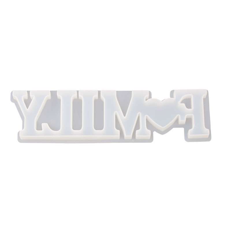 2 PCS DIY Crystal Epoxy Silicone Letter Mold(Anti-letter MD3302_Family Mold)