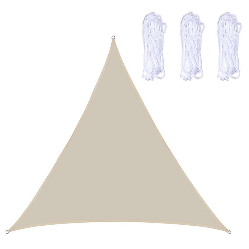 Triangle Outdoor Garden Sunshade Sail Waterproof Anti-UV Canopy, Size: 2.4m x 2.4m x 2.4m(Black)