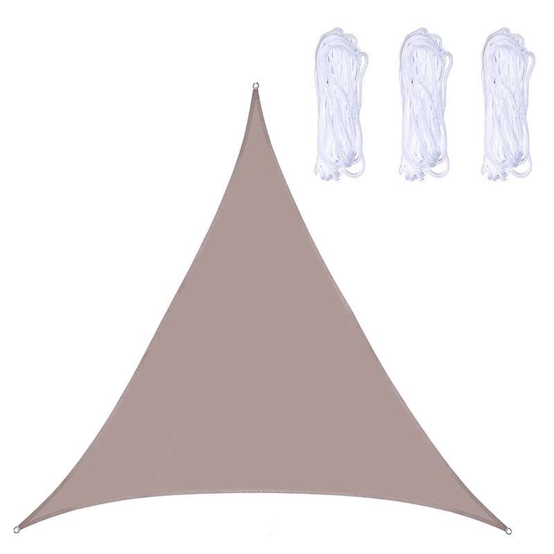Triangle Outdoor Garden Sunshade Sail Waterproof Anti-UV Canopy, Size: 2.4m x 2.4m x 2.4m(Black)