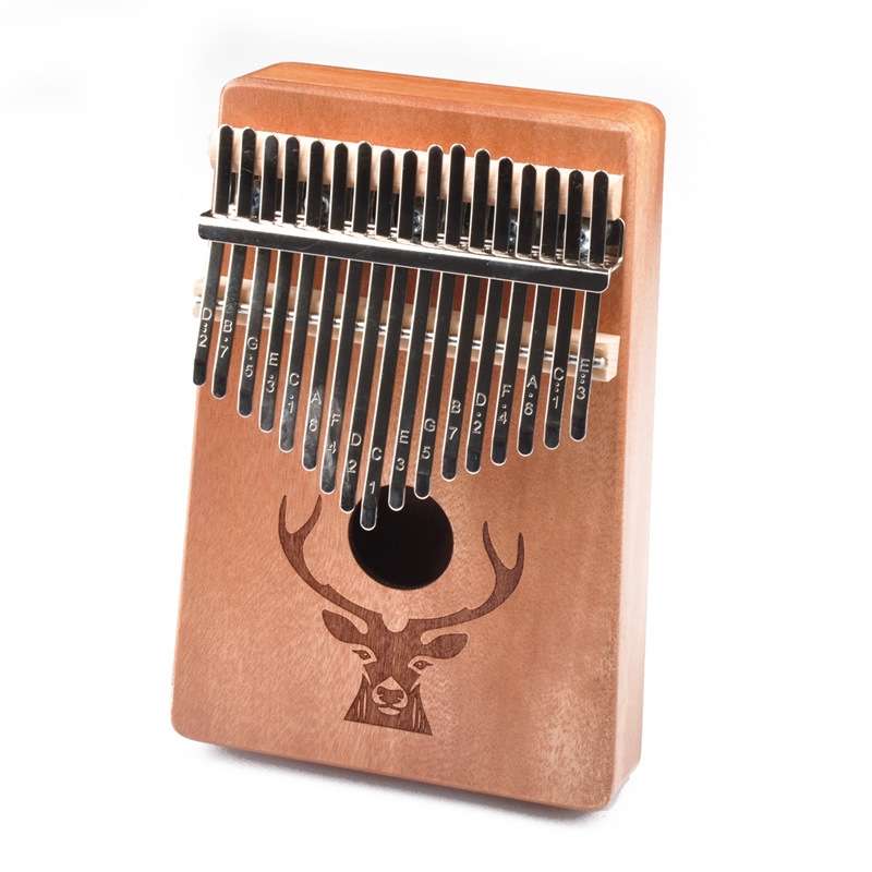 17-Tone Beginner Finger Piano Deer Head Kalimba Thumb Piano(Retro Kit)