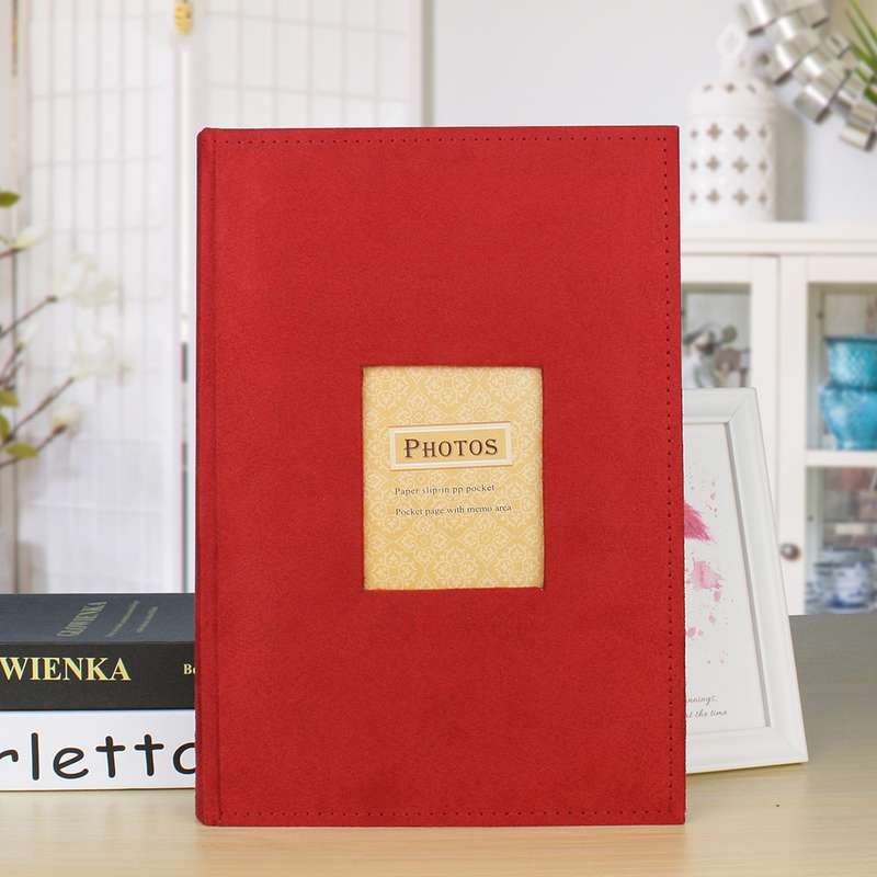 4R 6 Inch 300 Sheets Cloth Photo Album Retro Insert Photo Album Postcard Storage Photo Album(White)