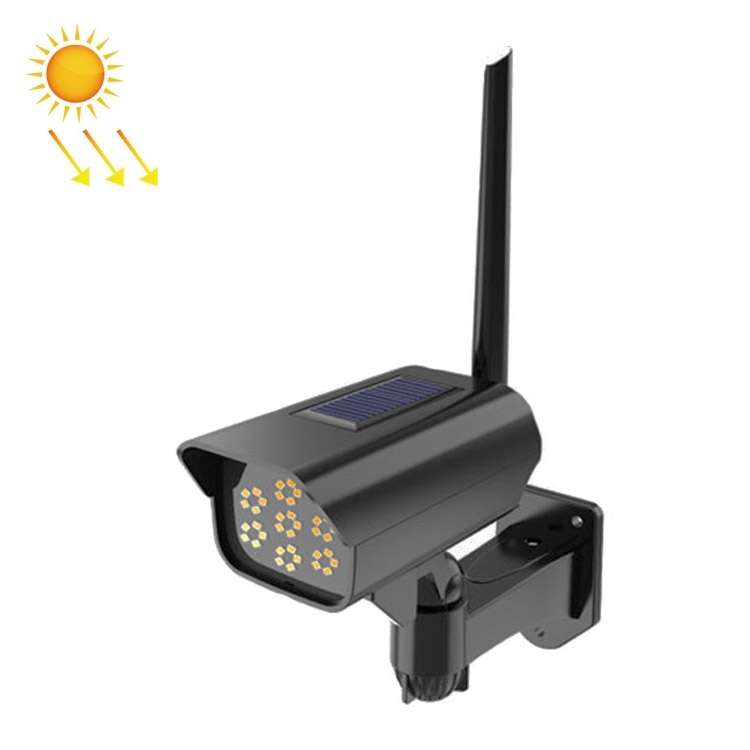 Solar Sensor LED Wall Light Simulation Surveillance Camera Glare Anti-Thief Street Lamp, Style: 35LE