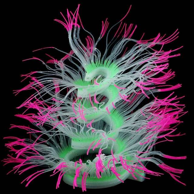 Aquarium Fish Tank Landscaping Decoration Silica Gel Simulation Software Coral Fluorescent Anemone,