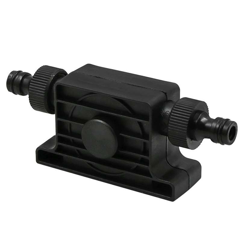 Portable Mini Water Pump Electric Drill Driven High Flow Oil Pump, Standard With Two Connectors(Blac