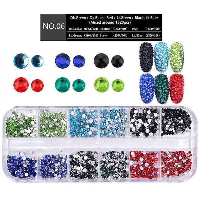 Nail Flat-back AB Crystal Strass 3D Charm Gems DIY Manicure Nail Art Decorations(08)