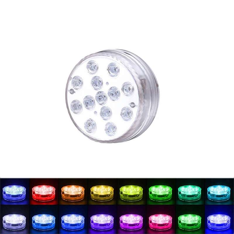 LED Remote Control Diving Light Pool Waterproof Underwater Lamp, Spec: 8.5cm 13 LEDs+IR 28-key Remot